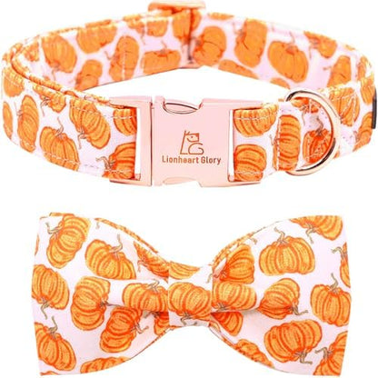 Lionheart Glory Halloween Dog Collars - Adjustable, Heavy Duty Bowtie Collar for Small Dogs, Female or Male
