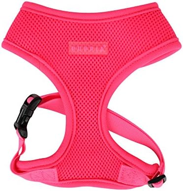 Puppia Soft Harness A XL Over-The-Head Soft Mesh Harness Neon Pink