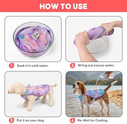 KYEESE Dog Cooling Vest Evaporative Dog Cooler Jacket for Hot Days