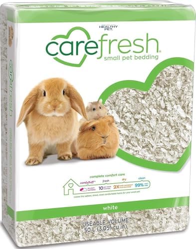 Carefresh White Natural Paper Small Pet Bedding, Odor Control 50L