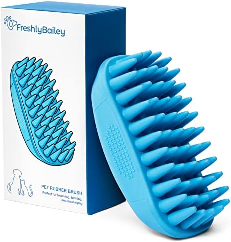 Rubber Curry Brush for Dogs - Soft Deshedding Brush for Short Hair
