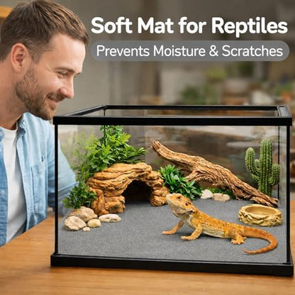 HERCOCCI 2 Pack Reptile Carpet, 39’’ x 20’’ Terrarium Bedding