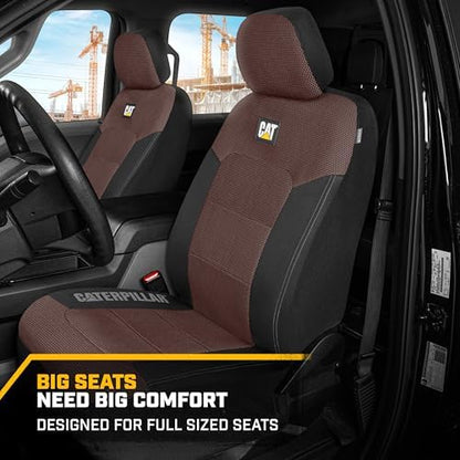CAT MeshFlex Universal Front Seat Covers for Trucks, Cars, & SUV - Brown