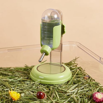 Hamster Water Bottle with Stand, 4oz Water Dispenser for Syrian Dwarf Hamsters Gerbils Mice Rats Degus (Green)