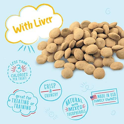 Charlee Bear Original Crunch Dog Treats, Chicken Liver, 16 Ounce Resealable Bag, Low Calorie Training Treats for Dogs, Limited Ingredient, Healthy, Crunchy Dog Snacks, Made in USA (Pack of 2)