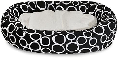 Majestic Pet 32" Fusion Black Sherpa Bagel Bed