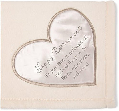 Pavilion Gift Company Soft Happy Retirement Warm Royal Plush Throw Blanket 50"x60"