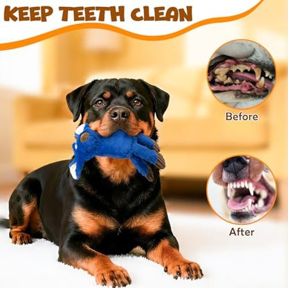 5 Pack No Stuffing Squeaky Crinkle Plush Dog Toys for Small Medium Dogs