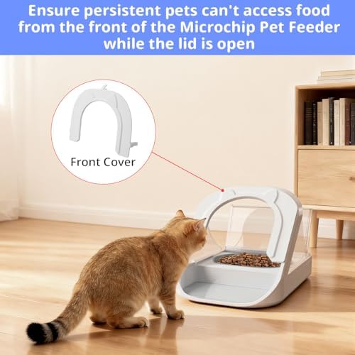 Front Cover for Automatic Microchip Cat Pet Feeder - Prevents Persistent Pet from Getting Food from The Front of The Feeder