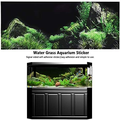 Aquarium Background Static Cling Black Fish Tank Backdrop Wallpaper PVC Poster Removable No Glue Underwater Decor for Fish Tanks 24x11.8 24x15.7 29.9x18.1 35.8x19.7 48x18.1 Inches