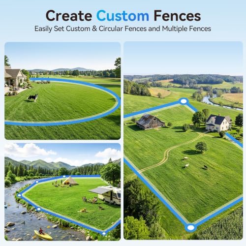 Thereye GPS Dog Fence Collar, App Controlled Wireless Fence