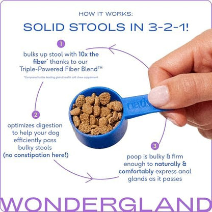 Native Pet WonderGland - Dog Anal Gland Supplement - Promotes Firm Stools, Natural Gland Expression to Help Reduce Scooting - Fiber Food Topper with Miscanthus Grass, Pumpkin & Probiotics - 60 Scoops
