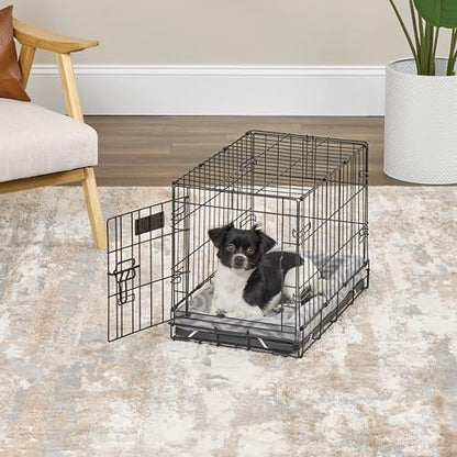 MidWest Homes for Pets QuiteTime Deluxe Wave Bolster Bed for Small Dogs; Easily Machine Wash and Dry; Gray; 22"; 40222-WVGY