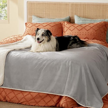 Bedsure Waterproof Blanket for Bed Soft Sherpa Fleece Throw,Twin 80"x60"