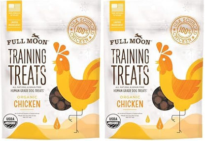 Full Moon USDA Organic Chicken Training_Treats Healthy All Natural Dog Treats Human Grade_Treats, 6 Ounce,175 Count (Pack of 2)