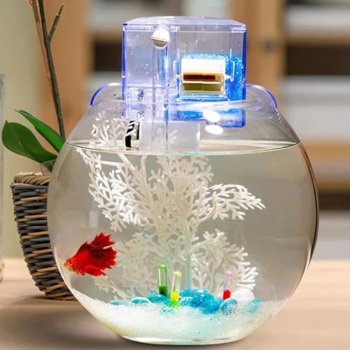 Circular Fish Tank Filter, Aquarium Hang on Filter, with Sponge Media