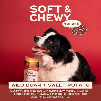 Smart Cookie Healthy Soft Dog Treats - Wild Boar & Sweet Potato - Grain Free Limited Ingredient Training Treats for Dogs with Sensitive Stomach & Allergies, Natural Novel Protein, Made in USA (5oz.)