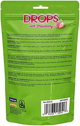 Vitakraft Drops Hamster Treat with Strawberry Flavor 5.3 oz.