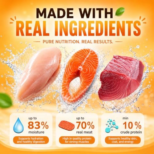 High-Meat Lickable Cat Treats Variety Pack – Real Chicken & Seafood – Smooth Creamy Purée – Grain-Free – (15g Each) (Chicken Mix 60 Tubes)