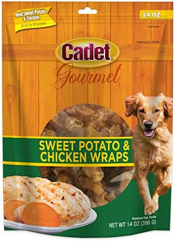 Cadet Gourmet Sweet Potato & Chicken Wrapped Biscuits Dog Treats, 14 oz