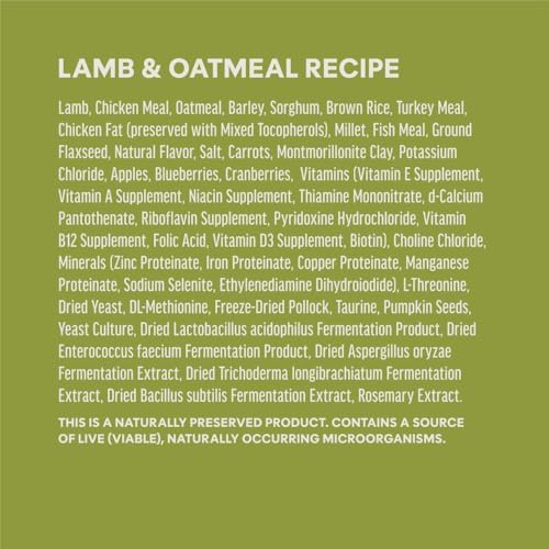 Instinct BeNatural Dry Dog Food, Whole Grain, Lamb & Oatmeal, 4.5 lb.