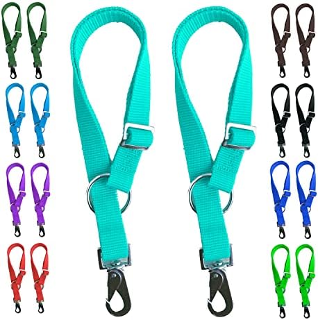 Majestic Ally Pack of 2 Horse Water Bucket Strap Hangers - Adjustable 18” to 30” length – for Indoor or Outdoor Use