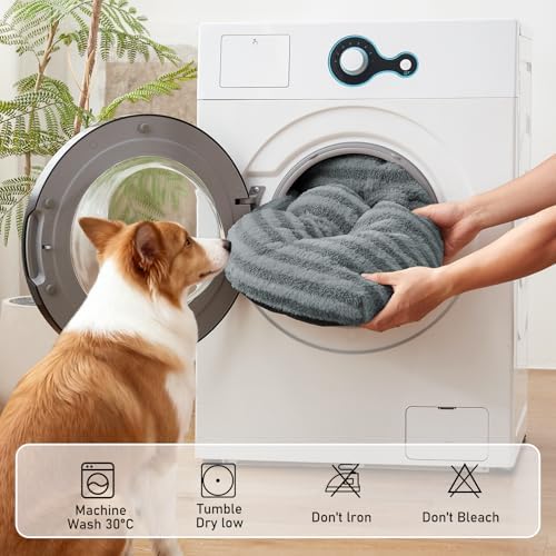 FURTIME Washable Dog Bed Medium Size Dogs, Deluxe Dog Crate Beds
