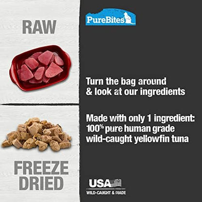 PureBites Tuna Single Ingredient Freeze Dried Cat Treats, 0.88 oz