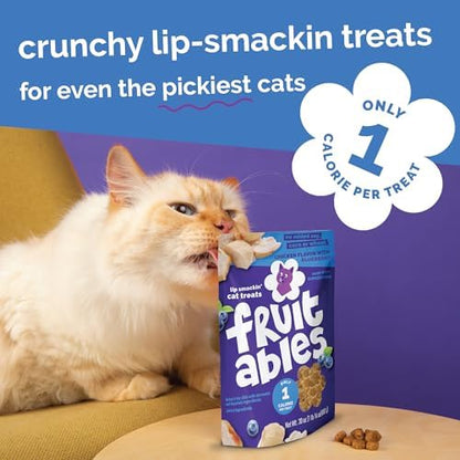 Fruitables Crunchy Cat Treats, Healthy Treats, Chicken & Blueberry, 30oz