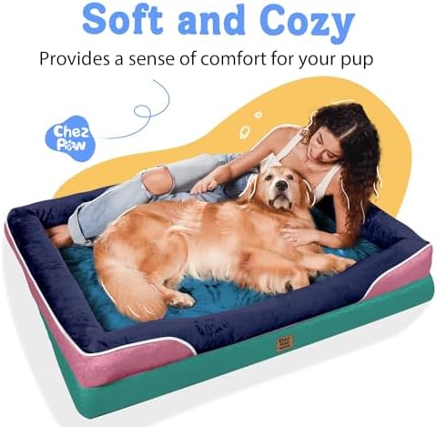 Chez Paw Waterproof Orthopedic XL Dog Bed for Large and Extra Large Dogs