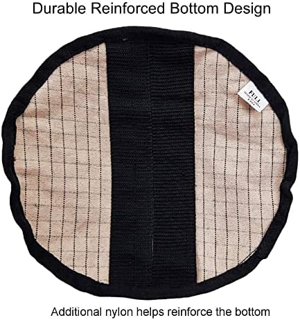 Derby Originals Ripstop 24 Oz Canvas Feed Bag with Padded Leather Crown Strap for Safety and No-Spill Flap Design