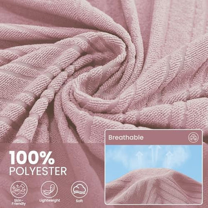 L Shaped Sectional Couch Cover 2 Piece, X-Large, Pink
