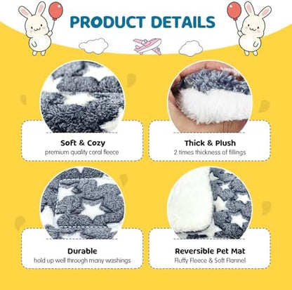 2 Pack Bunny Rabbit Bed - 10 x 13 Inch Upgraded-Thickness Pee Pads Bedding