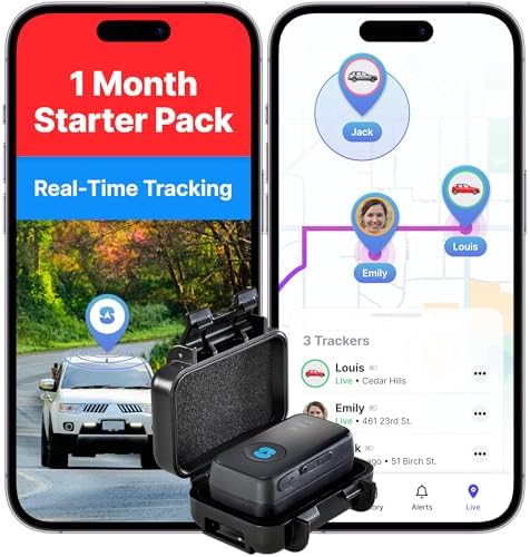 Spy Tec GPS Tracker for Vehicles, Magnetic Case, 1-Month Service Included