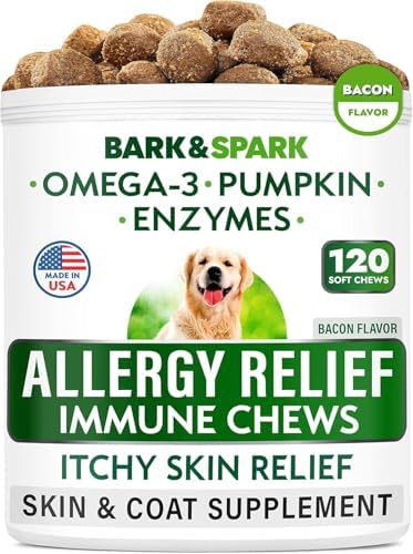 Dog Allergy Relief Chews - Skin Health & Anti-Itch Supplement with Omega-3