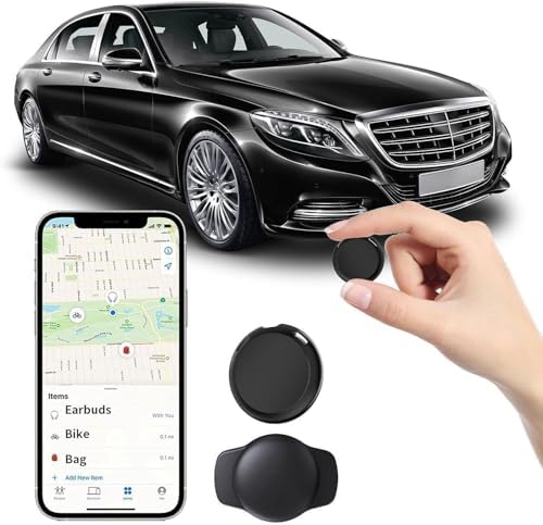 GPS Tracker for Vehicles Find My iOS Only No Monthly Fee Magnetic Case Tags