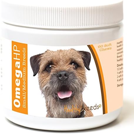 Healthy Breeds Border Terrier Omega HP Fatty Acid Skin and Coat Support Soft Chews 60 Count