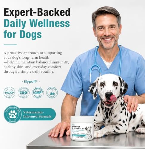 Dog Allergy Chews 130ct - Itch Relief Dog Allergy and Itching Skin Relief Anti Itch Aller Immune Bites for Dogs Licking Paws Treatment - Probiotics Vitamins for Itchy Skin, Ears & Yeast,Chicken Flavor