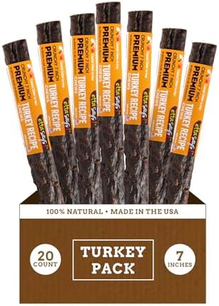 etta says! Premium Crunchy 7" Turkey Chews - Grain-Free Dog Treats, Good for Teeth, Easy to Digest - Made in The USA (20 Count Pack of 1)