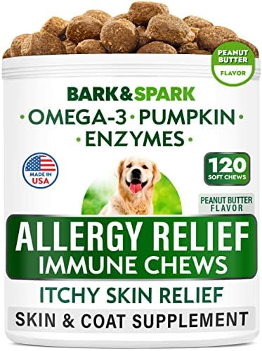 Dog Allergy Relief Chews - Skin Health & Anti-Itch Supplement with Omega-3