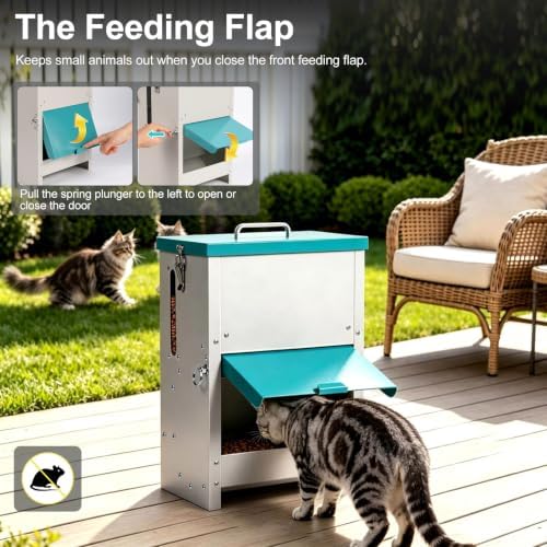Outdoor Automatic Cat Feeder Large Capacity 40 Cups/10L
