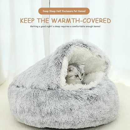 Cat Houses,Cat Beds for Indoor Cats,Cat Sleeping Bag,Small Cat Bed,Cat Condo,Cat Houses & Condos,Winter Warm Shell Semi-Closed Cat Litter Box,Pet Cat Bed,Semi-Enclosed Cat Litter Box