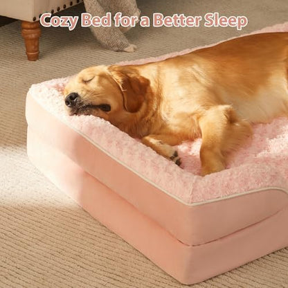 WNPETHOME Orthopedic Washable Dog Bed Large for Senior Dog Cozy Sleep
