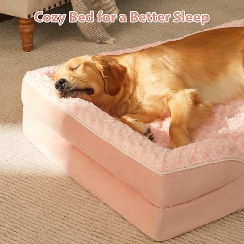 WNPETHOME Orthopedic Washable XXL Dog Bed for Senior Dog Cozy Sleep