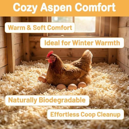 Sukh 31 OZ Chicken Coop Bedding - Aspen Shavings Small Animal Bedding