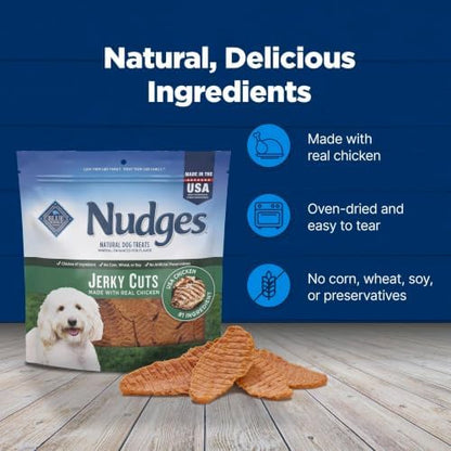 Blue Buffalo Nudges Jerky Cuts Chicken Dog Treats, 16 oz
