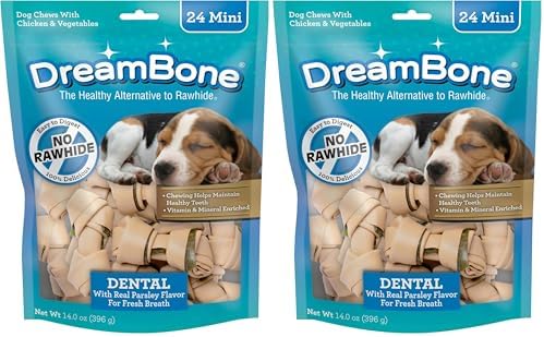 DreamBone Dental Chews,Rawhide-Free Chews for Dogs,Maintain Fresh Breath and Clean Healthy Teeth,(Pack of 2)
