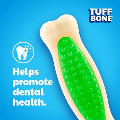 Hartz Chew 'n Clean Tuff Bone Bacon Scented Dental Dog Chew Toy - Large (Pack of 2)