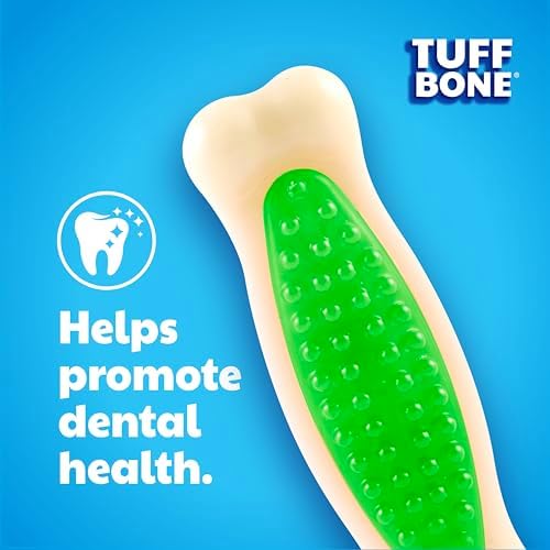 Hartz Chew 'n Clean Tuff Bone Tough Dog Chew Toy, Large 3 Pack