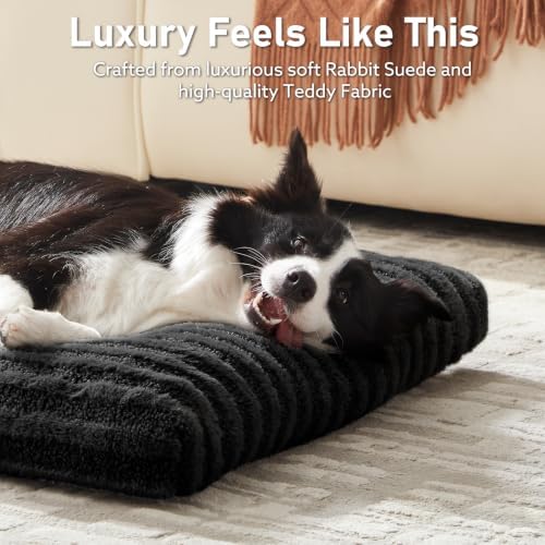 FURTIME Washable Dog Bed Large Sized Dogs, Deluxe Medium Dog Crate Beds